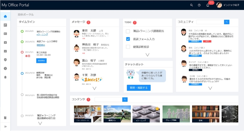 ポータル画面のイメージ